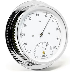 Fischer Weerstation Klimaatmeter wit