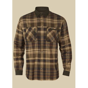 Härkila Pajala overhemd, beige met bruin, maat XL